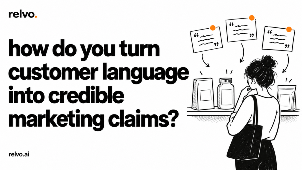 how do you turn customer language into credible marketing claims? | relvo article cover