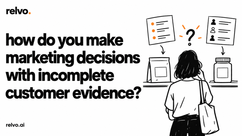 how do you make marketing decisions with incomplete customer evidence? | relvo article cover